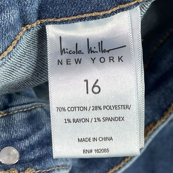 Nicole Miller SoHo Jeans Women’s 16 Blue Bootcut High Rise Medium Wash Stretch - Picture 7 of 13